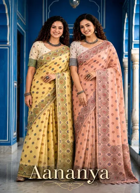 Aananya By Bunawat Cotton With Printed Sarees